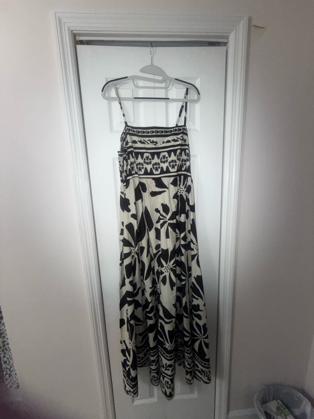 Fashion Nova Black and Cream Floral Maxi Dress - Bold Print